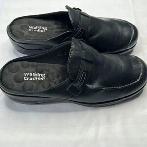 Walking Cradles size 8w leather mules/clogs
